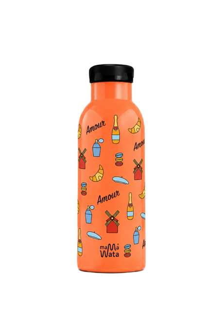 Paris Salmon Children's Thermos Drinker with Steel Straw 470 ml