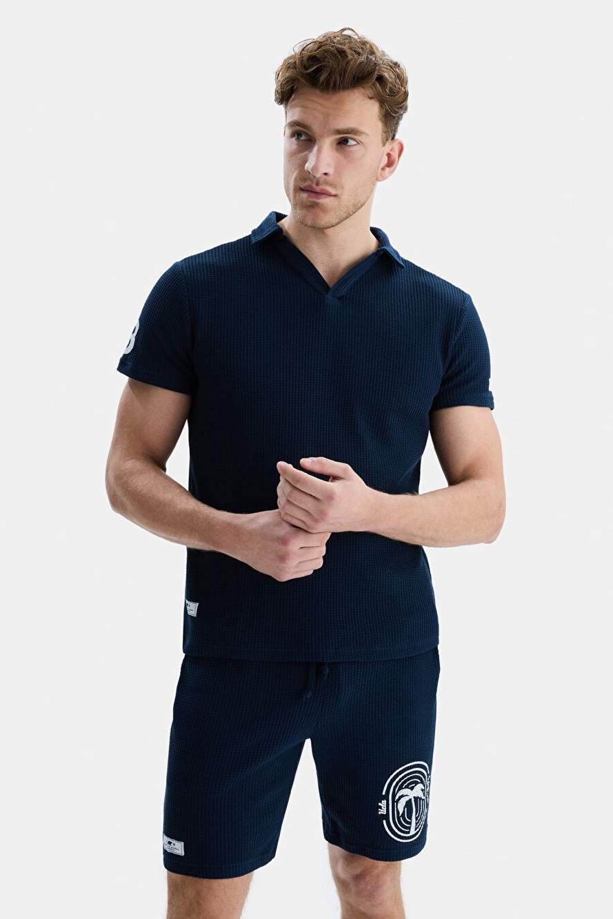 RUSSEL Lacivert Polo Yaka baskılı Standard Fit Erkek Tshirt — Product image 4 of 4