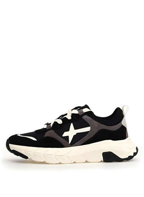 Karl Lagerfeld Siyah Kadn Deri Sneaker Kl67530 000