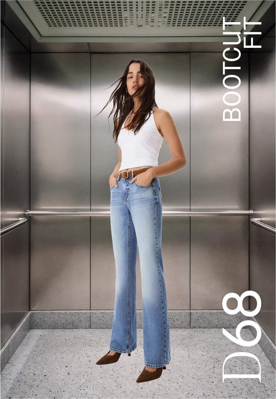 D68 Boot-cut jeans with belt — صورة المنتج 46 من 104