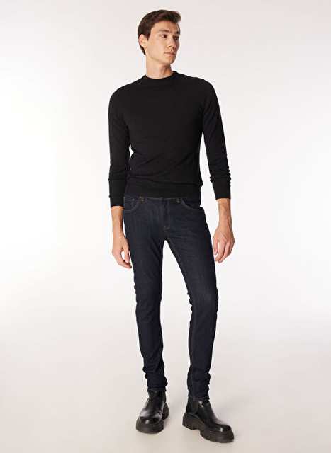Tombolini Black Men's Zippered Slim Fit Sweater WM04_ZMG9