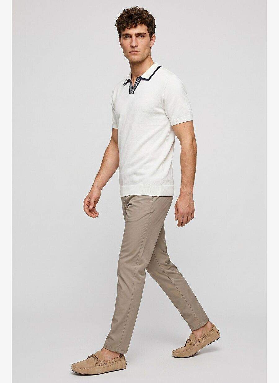 Kırık Beyaz Polo Triko Tişört — Product image 3 of 5