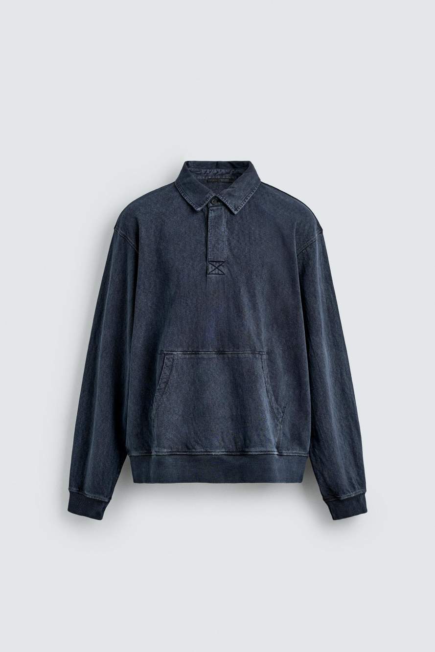 REGULAR FIT WASHED EFFECT POLO SHIRT — صورة المنتج 7 من 8