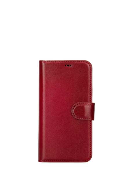 Aurel Magna Crimson Rouge iPhone 16 Pro RFID Protected MagSafe Compatible Wallet Phone Case
