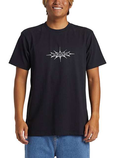 Quiksilver Siyah Erkek O Yaka Baskılı T-Shirt AQYZT09546_THORN BADGE SS STN