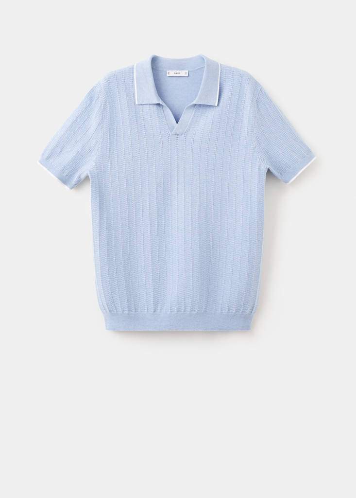 Structured fine-knit polo shirt — Product image 9 of 17