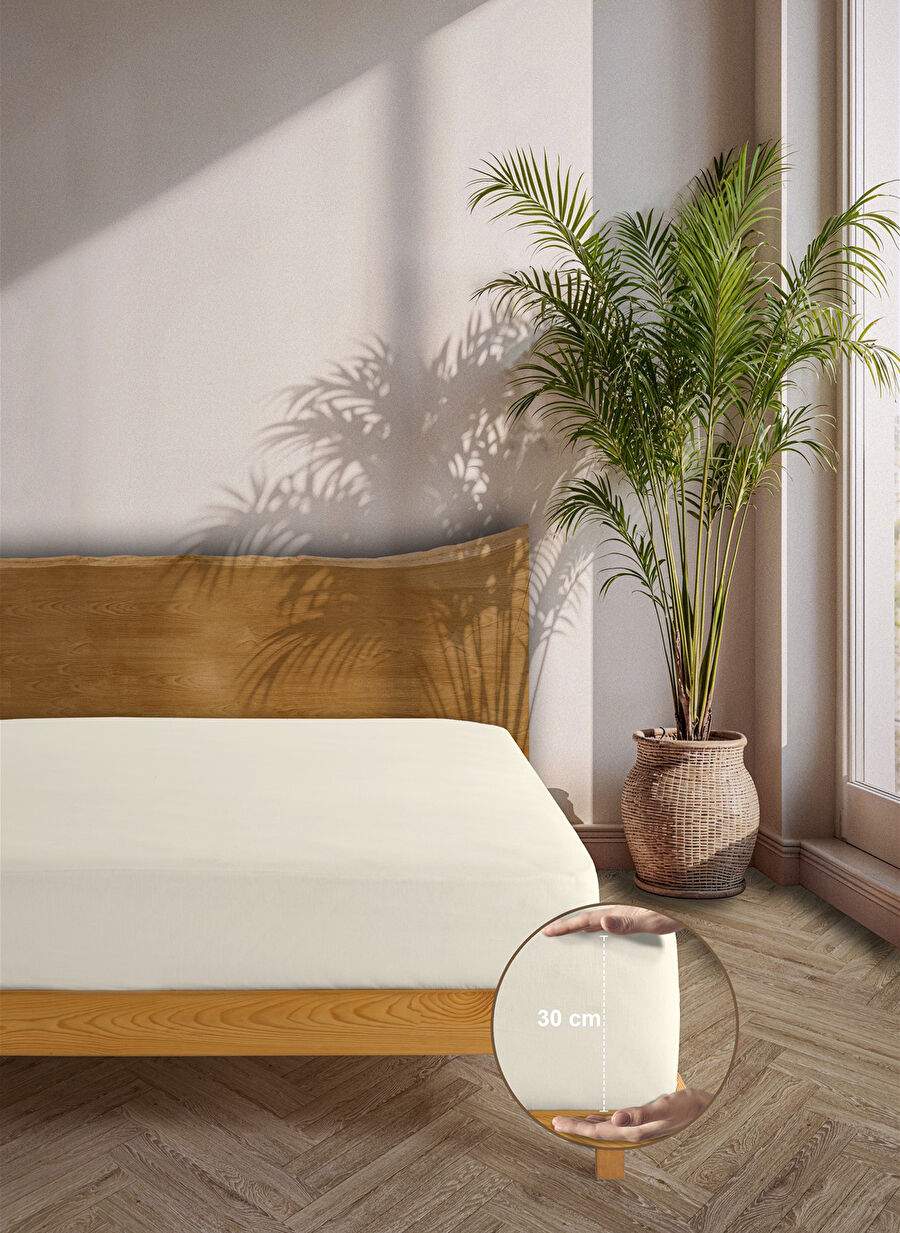 Monolisse Beyaz Çarşaf Seti Siena 160x200 Lastikli Çarşaf Seti — Product image 3 of 5