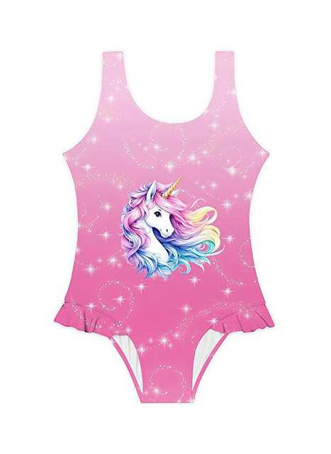 Slipstop Çok Renkli Kız Çocuk Desenli Mayo Emma Swimsuit