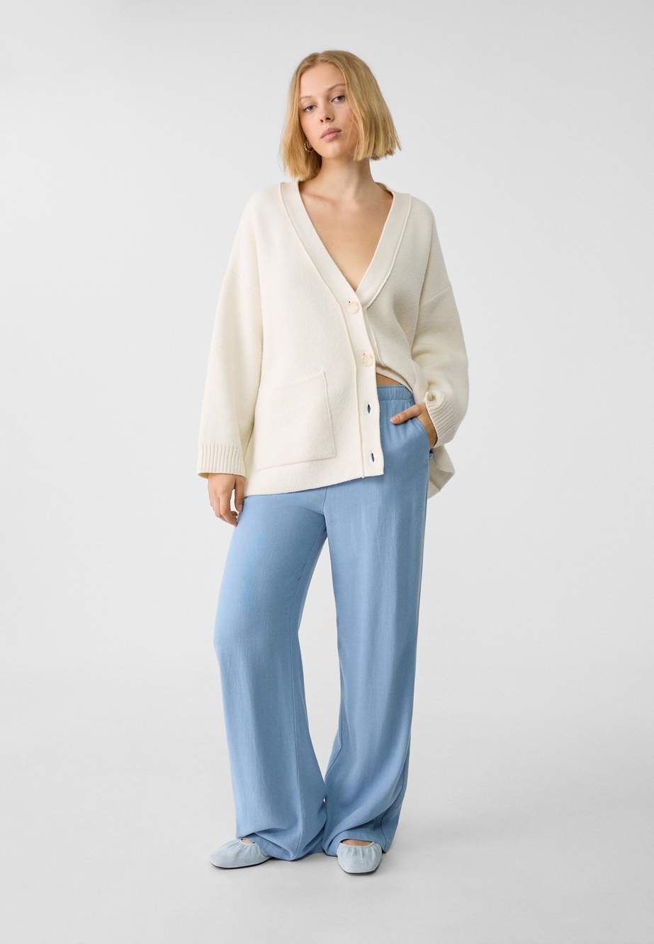 Flowing linen-effect trousers — Product image 10 of 10