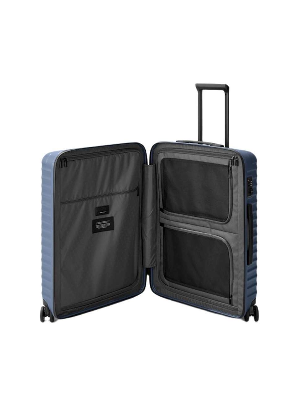 Upgrade 4 Wheel Trolley Navy Blue Medium Suitcase — Product image 4 of 5