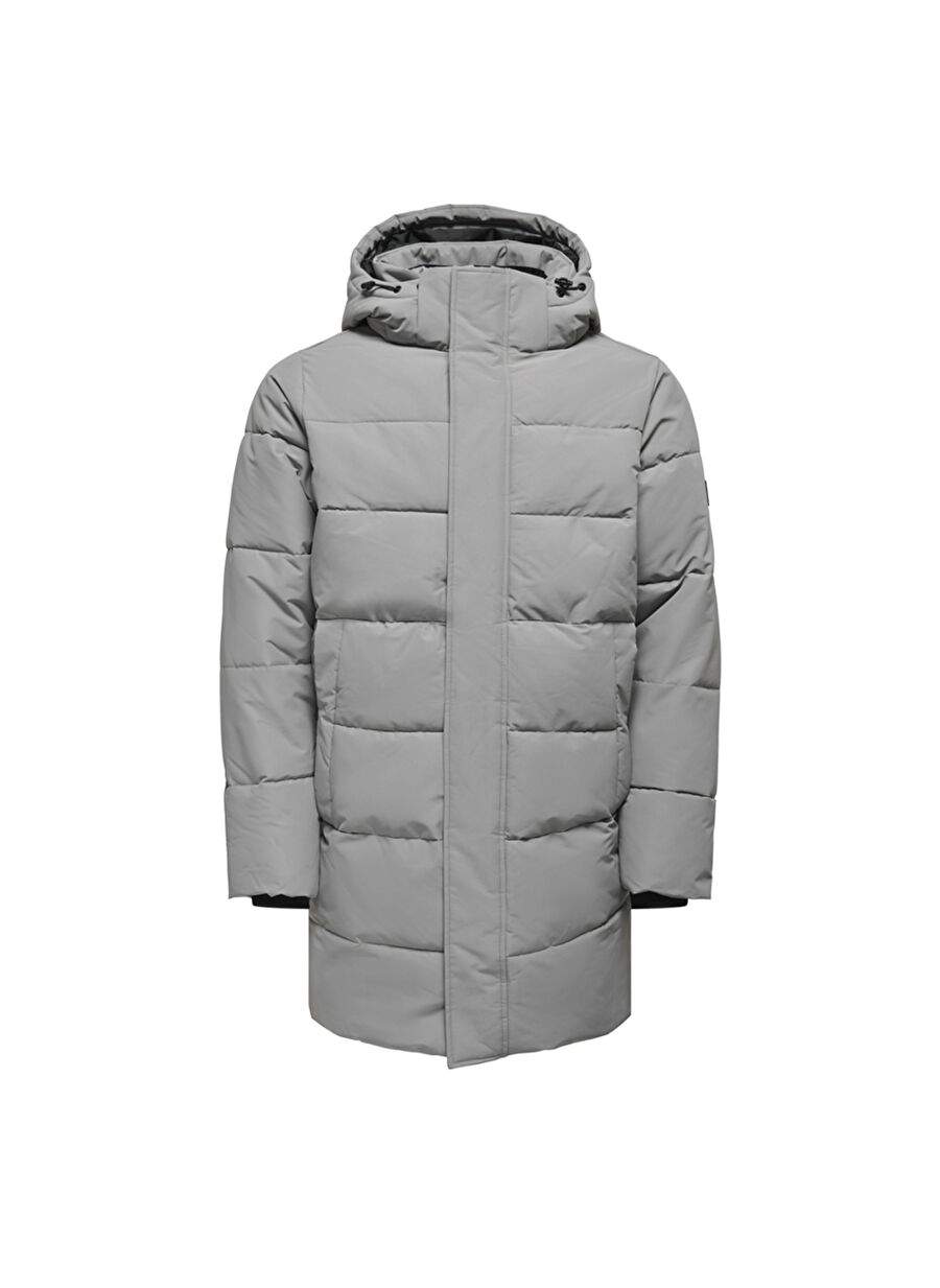 Only & Sons Grey Men's Coat 22020156_ONSCARL LIFE LONG QUILTED — Product image 5 of 8