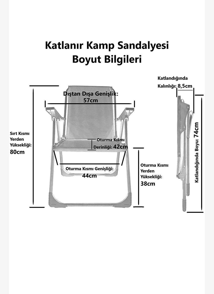 Natura 2 Adet Kamp Sandalyesi Katlanır Sandalye Dikdörtgen Bardaklıklı Lacivert Katlanır Mdf Masa — Product image 8 of 8