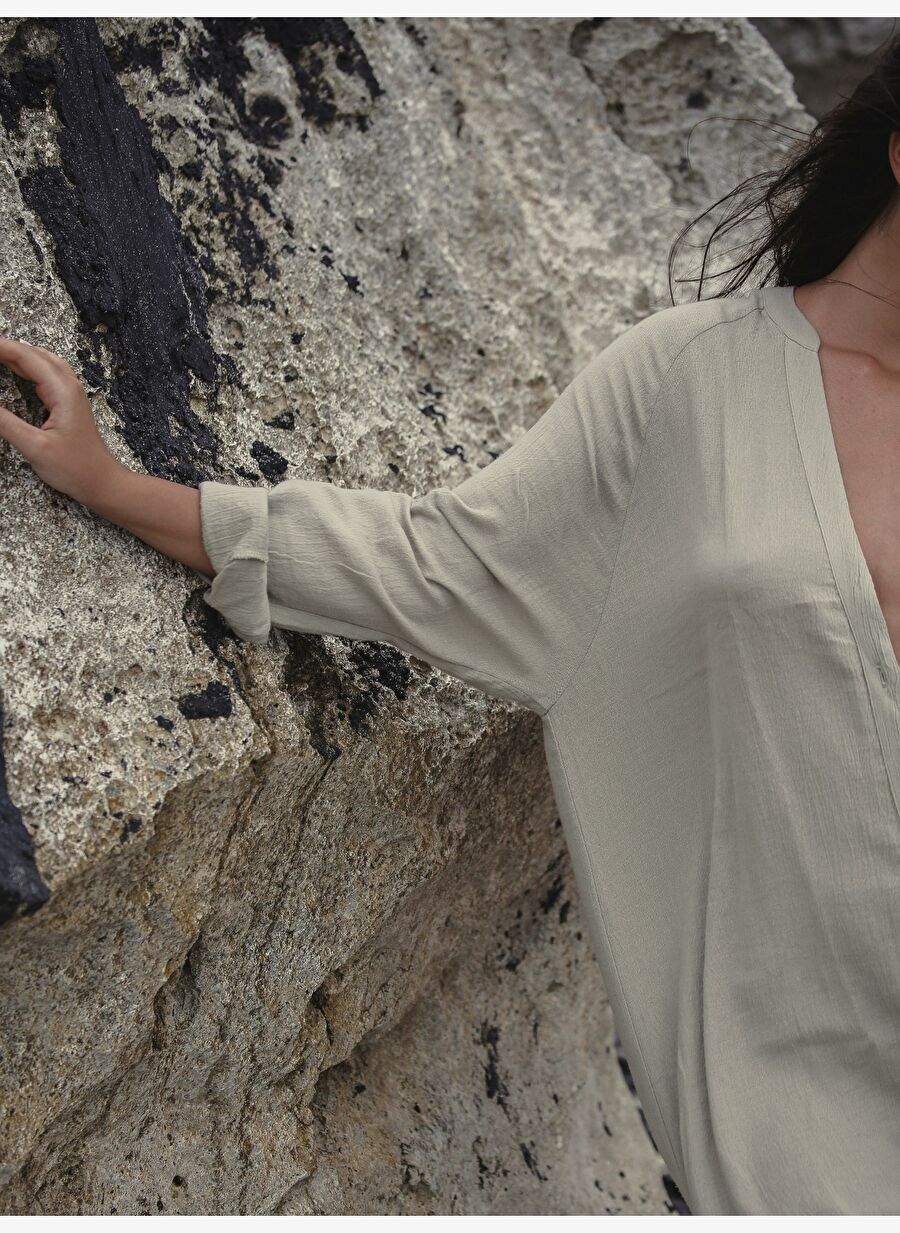 Terra Gömlek Elbise - Haki — Product image 6 of 8