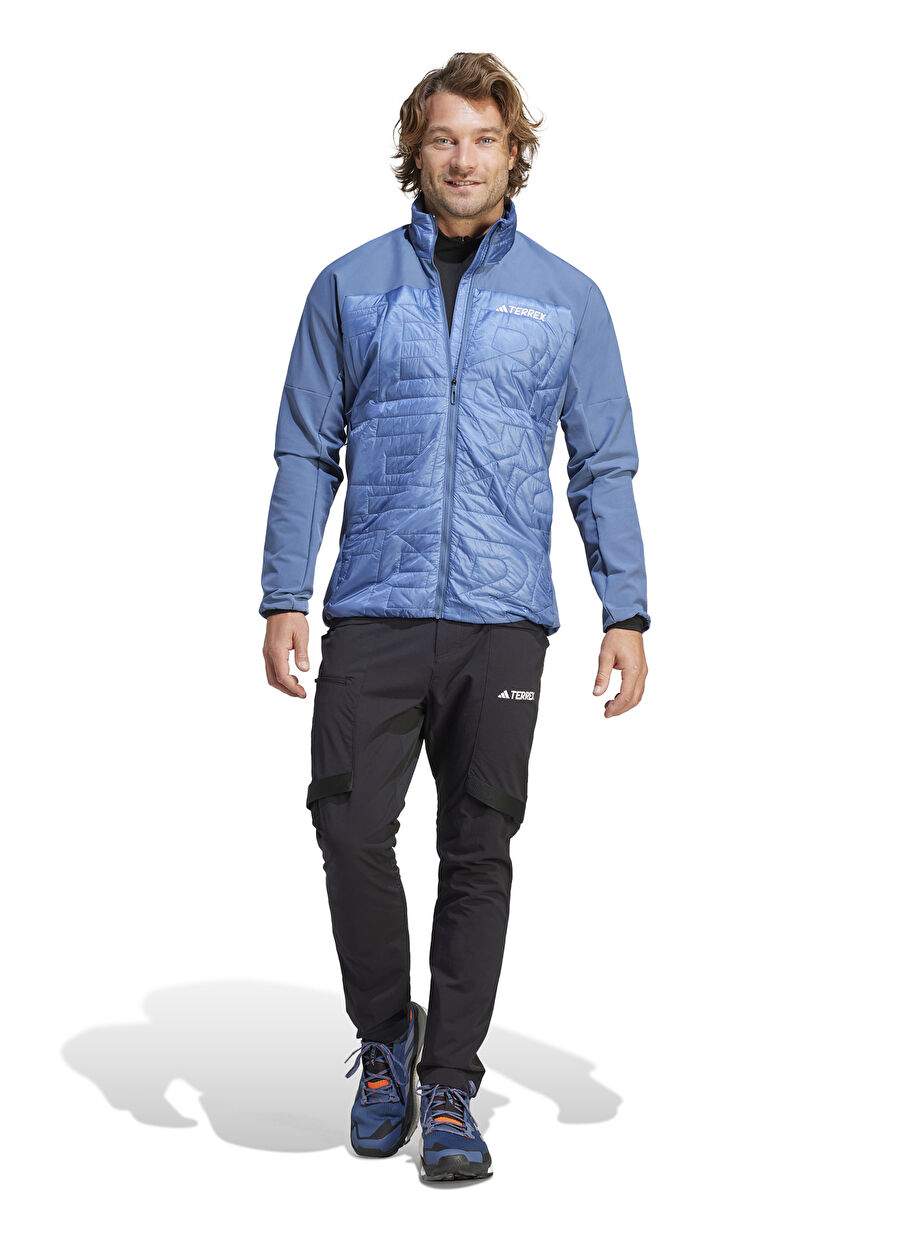 adidas Mavi Erkek Dik Yaka Terrex Mont XPR VARIL HYB JACKET — صورة المنتج 4 من 7