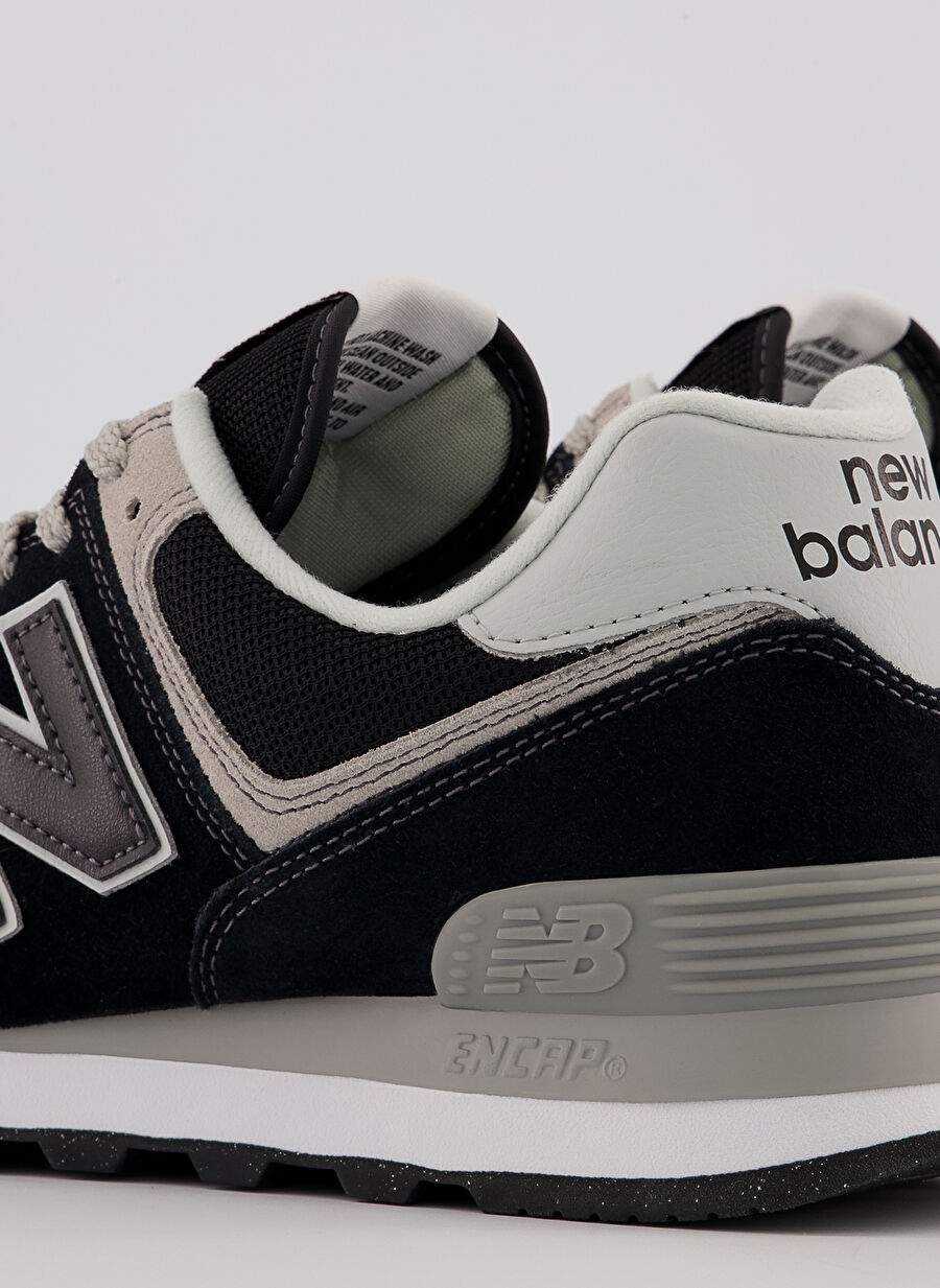 New Balance 574 ML574EVB NB Black Suede Men's Walking Shoes — Product image 7 of 8