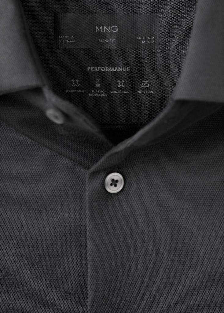 Slim fit comfort stretch non-iron cotton shirt — Product image 26 of 27