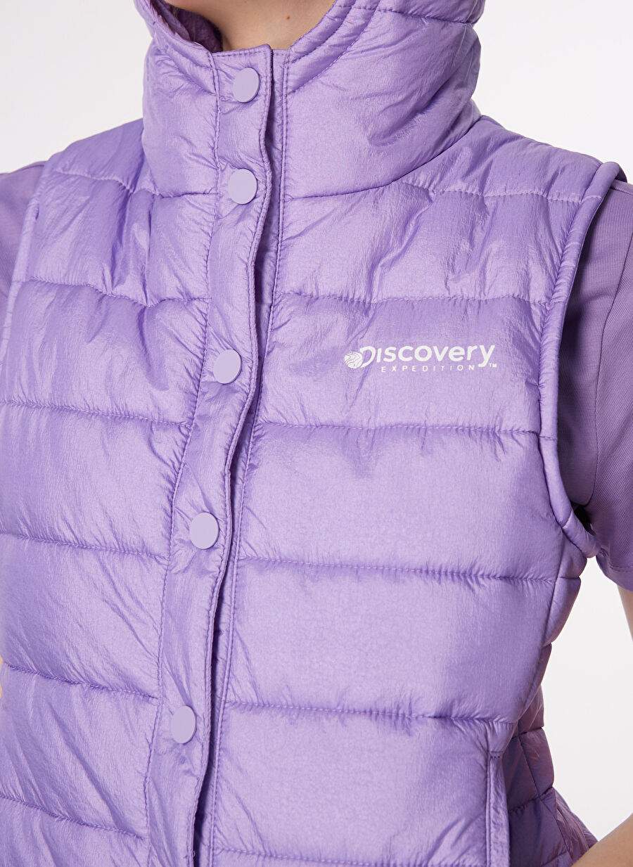Caterpillar Black Women Stand Collar Quilted Puffer Vest C3WG-YLK02 — Product image 5 of 6