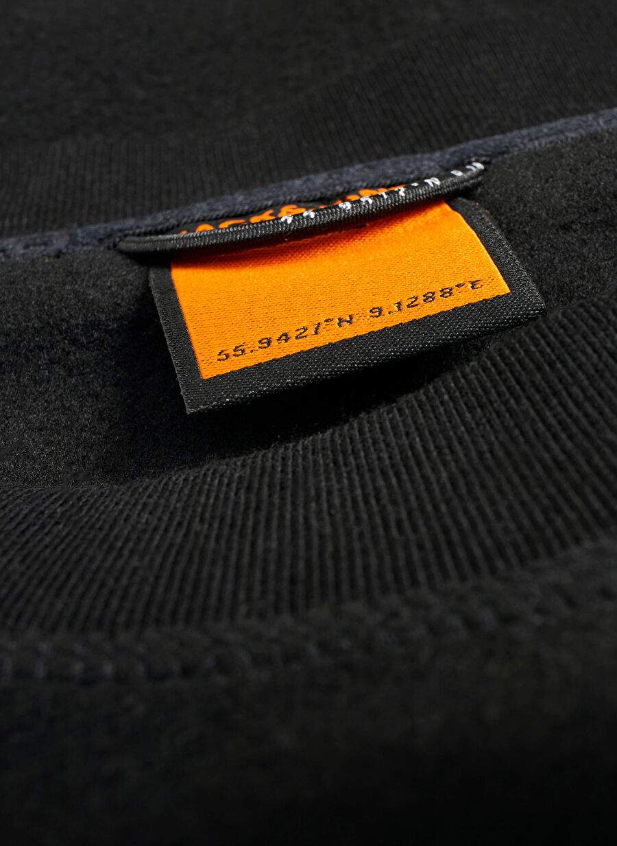 Jack & Jones Siyah Erkek Yuvarlak Yaka Geniş Fit Sweatshirt 12241523_JCOLAB SWEAT CREW NECK AW2 — صورة المنتج 6 من 7