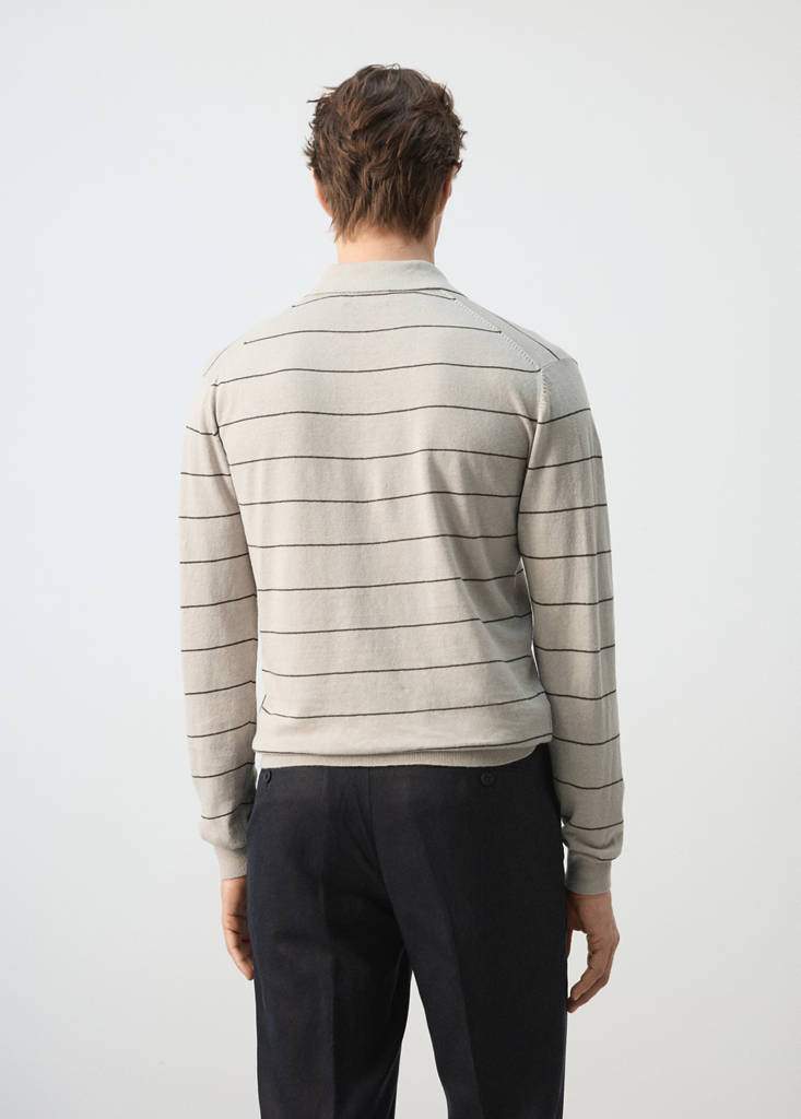 Linen blend striped polo sweater — Product image 11 of 11