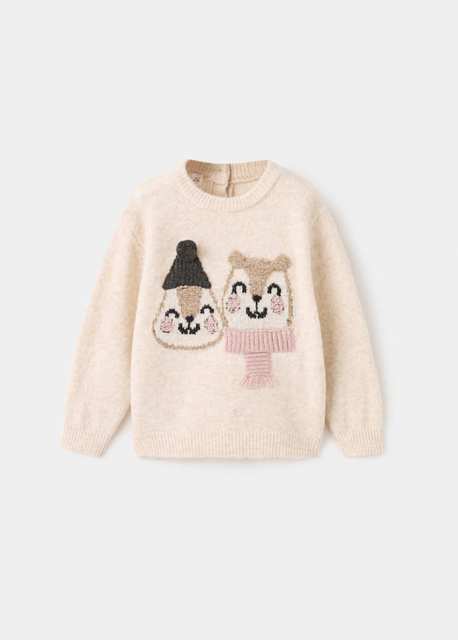 Knit embroidered sweater