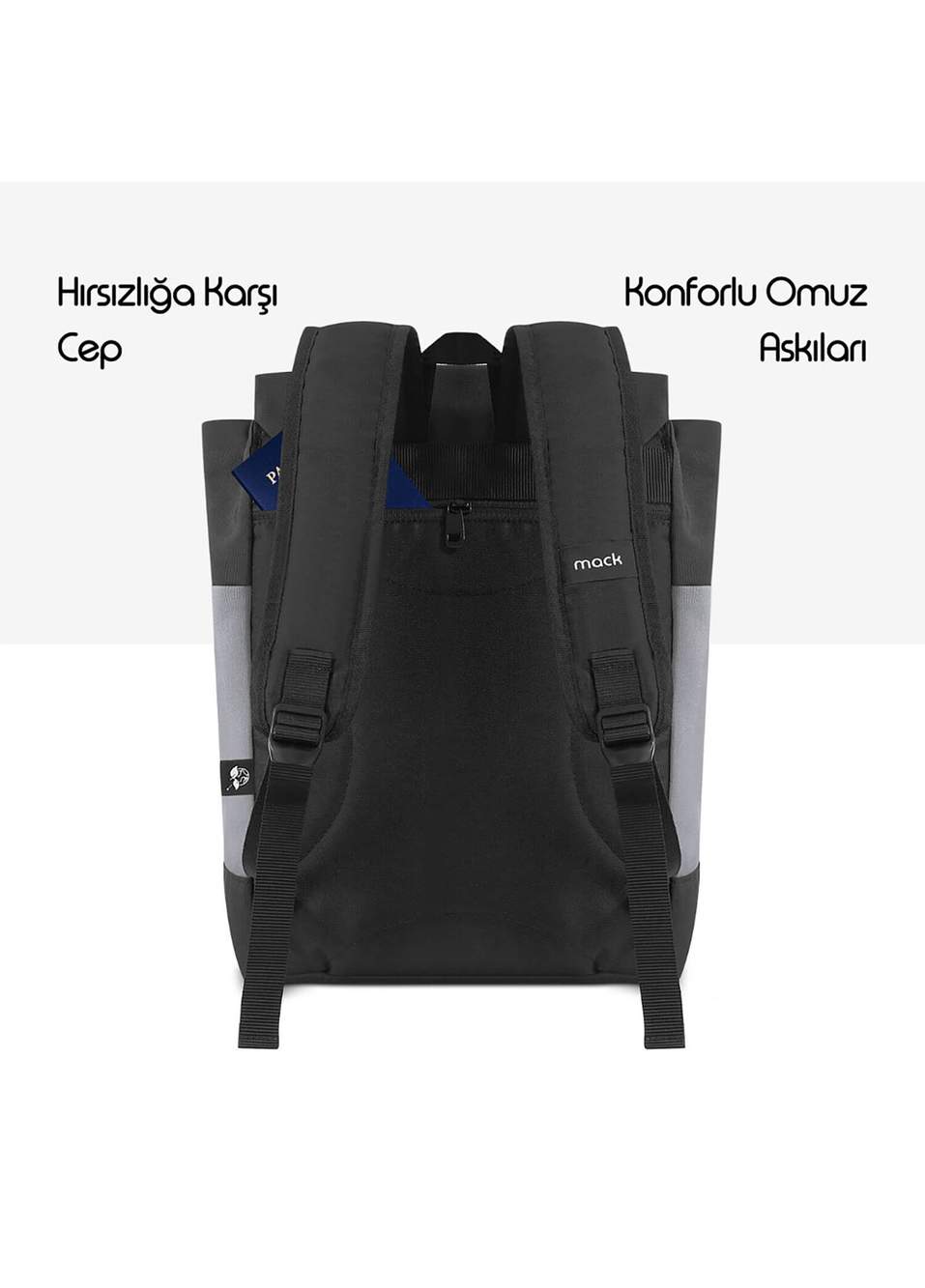 Mack MCE-1301 14.1 ZEN Eco Black Grey Unisex Backpack — Product image 6 of 8