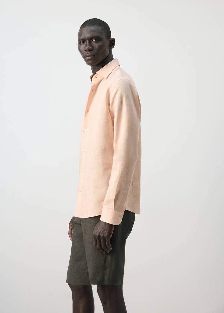 100% linen slim-fit shirt — Product image 8 of 12