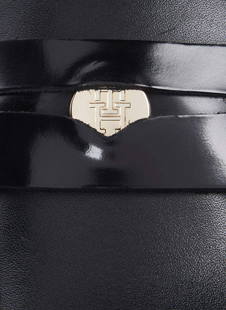 Tommy Hilfiger Siyah Kadn Deri Loafer Fw0fw08029bds — صورة المنتج 8 من 8