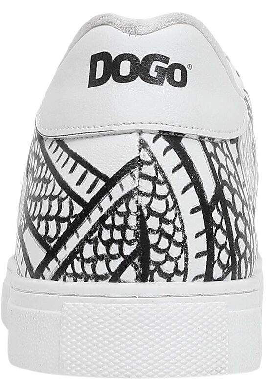 Men Vegan Leather White Sneakers - The Power Of The Dragon Design — Product image 8 of 9