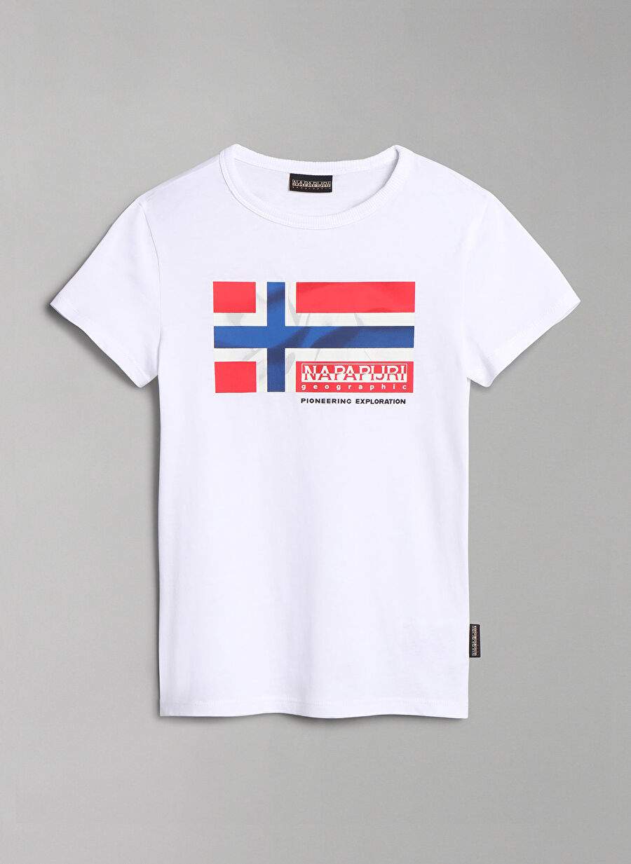 Napapijri Çok Renkli Erkek Çocuk Bisiklet Yaka Kısa Kollu T-Shirt NP0A4H32FJ21 K S-ZAMORA — Product image 4 of 6