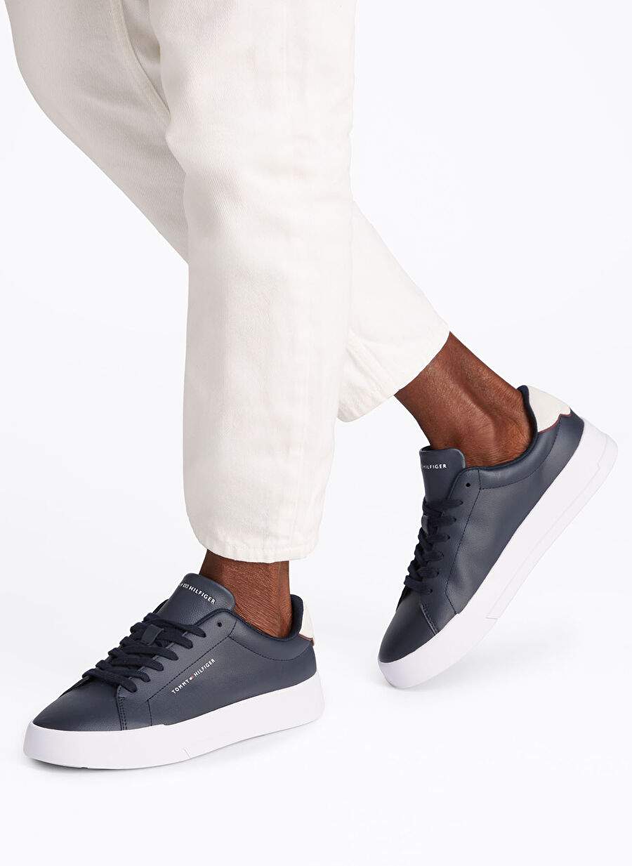 Tommy Hilfiger Navy Men's Sneaker Th Court Lth Detail Ess — Product image 6 of 6
