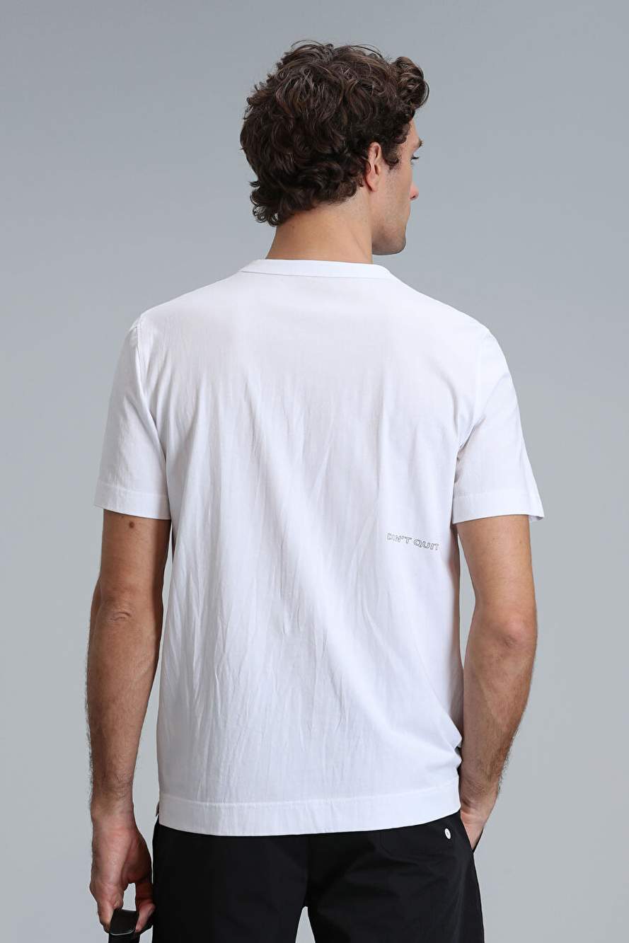 Kane Modern Grafik T- Shirt Beyaz — صورة المنتج 6 من 6