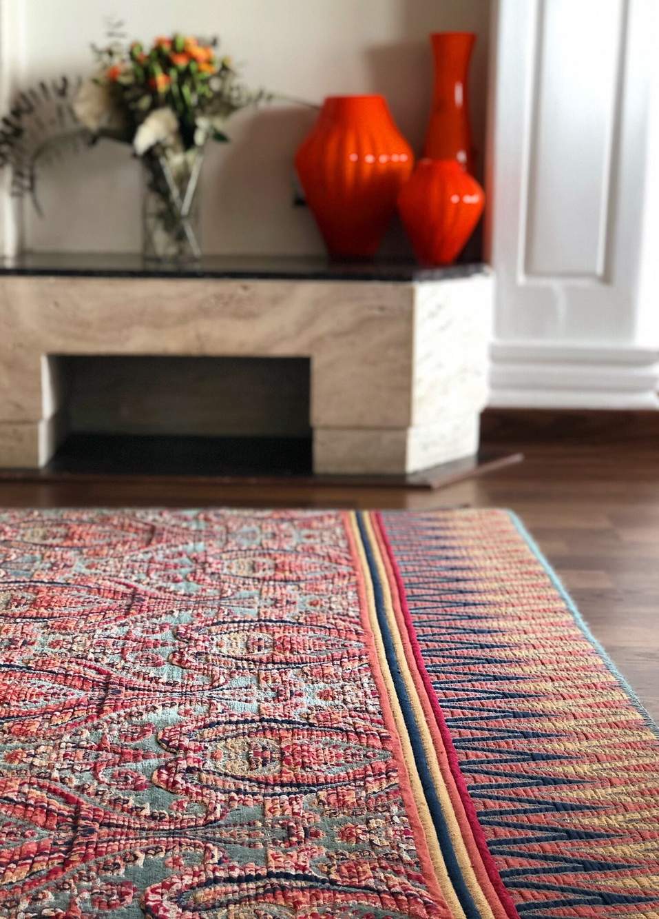 Floret Turkuaz Halı 135x210 cm — Product image 4 of 6