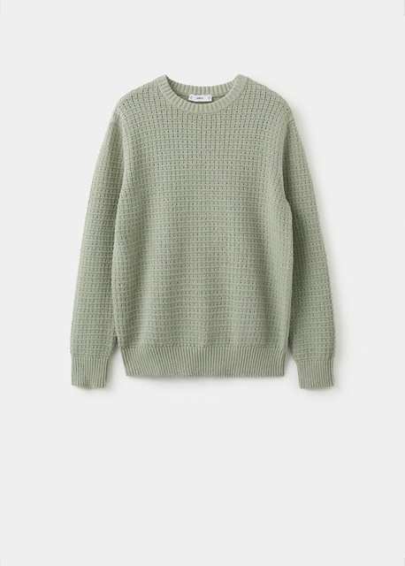 Openwork knit sweater