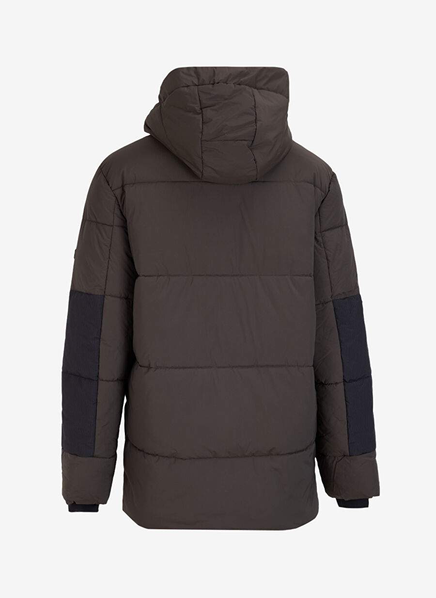 Discovery Expedition Açık Haki Erkek Kapüşon Yaka Relaxed Fit Blok Desenli Kaban D3WM-KBN2 — صورة المنتج 7 من 7