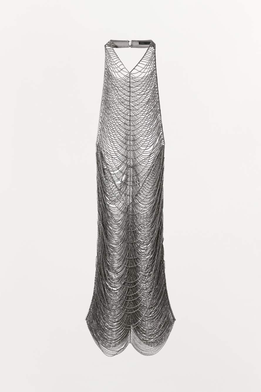 SHIMMER HALTER MINI DRESS — Product image 6 of 8