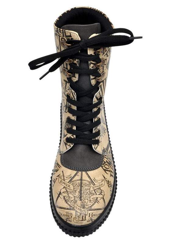 Women Vegan Leather Beige Long Boots - Warner Bros Deathly Hallows Harry Potter Design — Product image 5 of 8