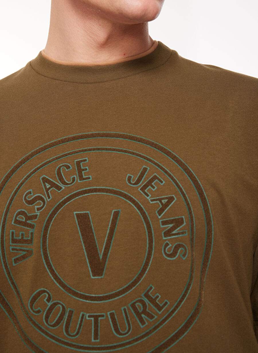 Versace Jeans Couture Bisiklet Yaka Haki Erkek T Shirt 75gahi04cj00i107 — Product image 4 of 5