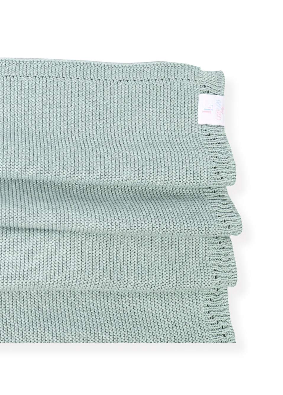 Violet Mint Organik Pamuk Triko Bebek Battaniye ve Şapka 2'li Set — صورة المنتج 3 من 4