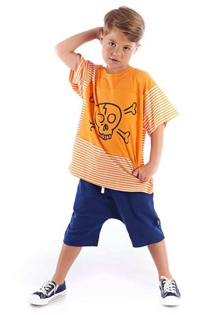 Baggy Unisex Uzun Çocuk Şort