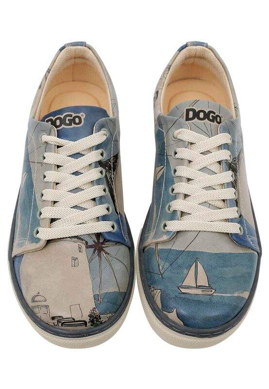 Women Vegan Leather Blue Sneakers - Meet me Halfway Design — صورة المنتج 3 من 7