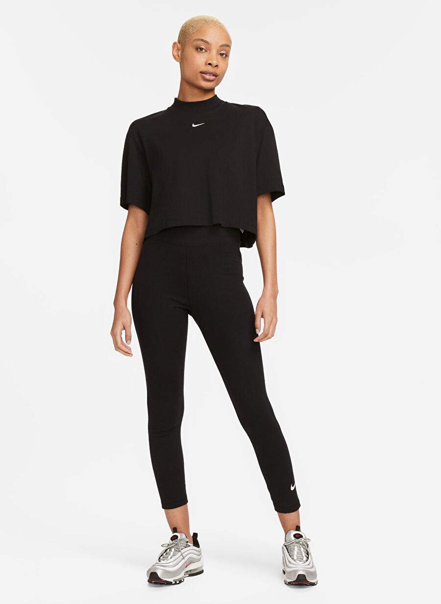 Nike Siyah Kadın Dar Paça Slim Fit Tayt DV7789-010 W NSW NK CLSC HR 7/8 TIG — صورة المنتج 3 من 4