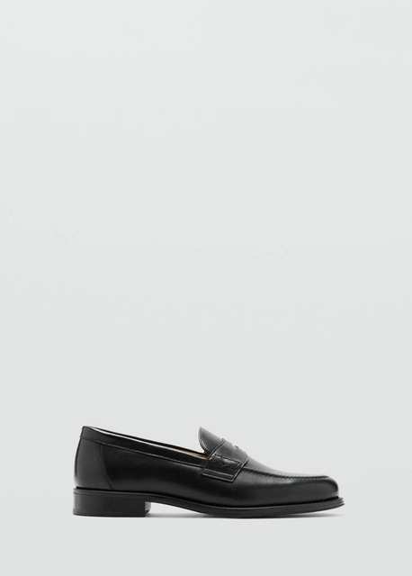 Leather penny loafers