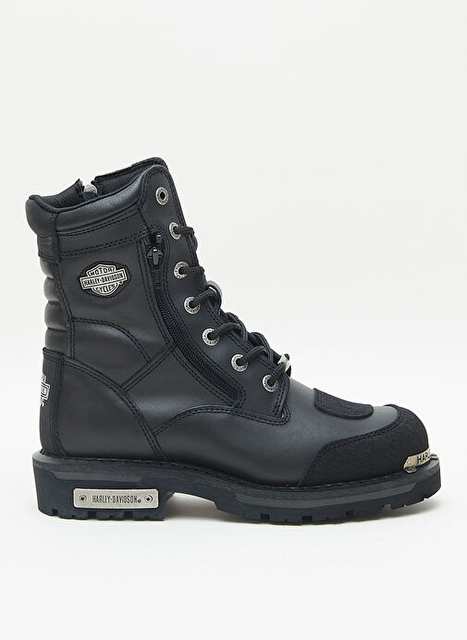 Harley Davidson Siyah Erkek Deri - Kumaş Bot RIDDICK - 025M1005