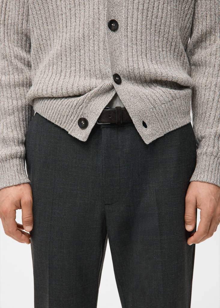 Regular fit micro-check trousers — Product image 14 of 19