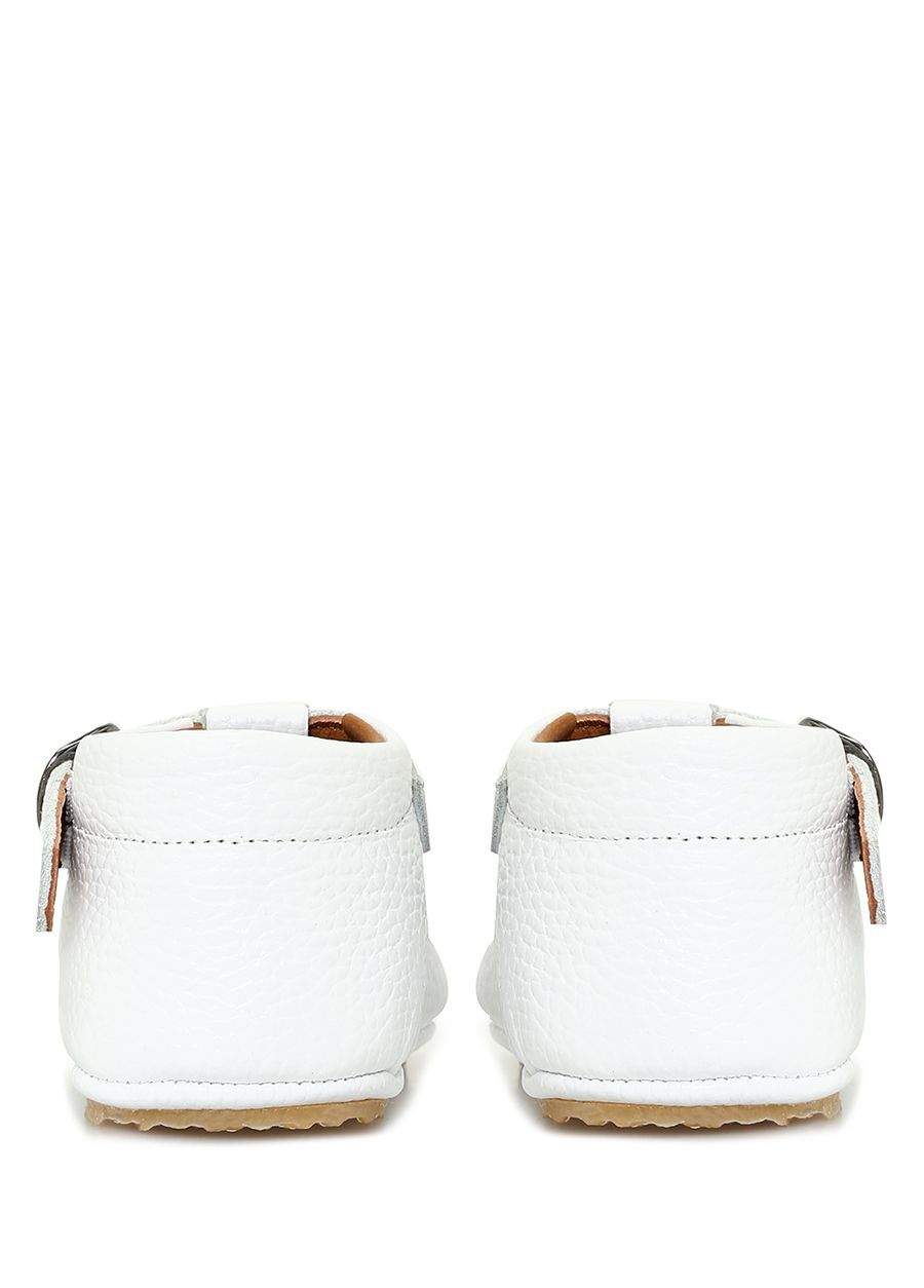 Violet White Handmade Unisex Baby Leather Shoes — Product image 4 of 7