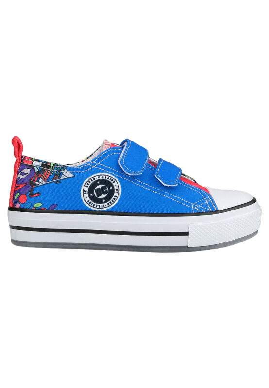Unisex Kids Vegan Blue Light-Up Velcro Sneakers - Warner Bros Dc Villains Design — Product image 7 of 9