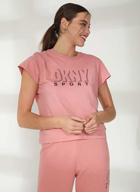 Dkny Jeans Bike Collar Straight Bronze Women's T-Shirt DP2T9147