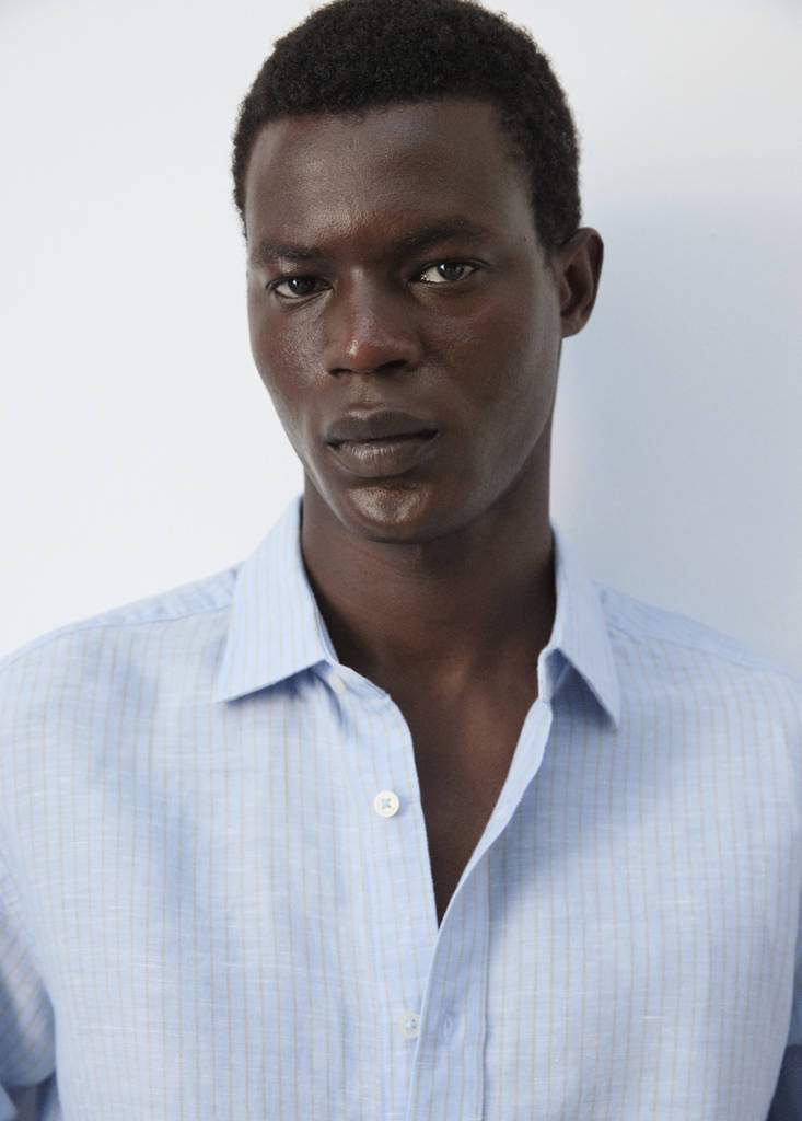Regular-fit striped cotton-linen shirt — Product image 23 of 26