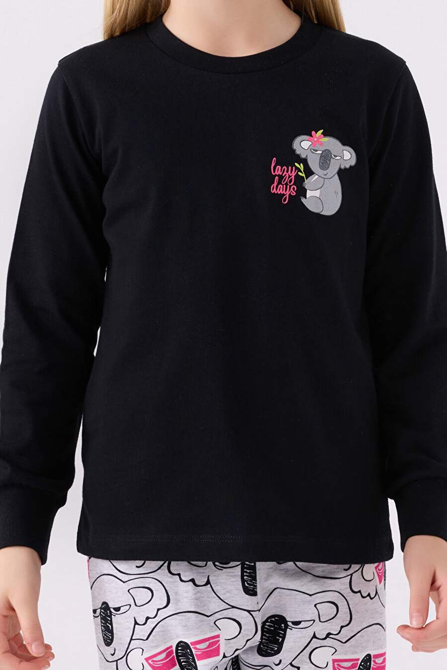 Rolypoly Kız Çocuk Siyah Uzun Kol Pijama Takım — Product image 4 of 5
