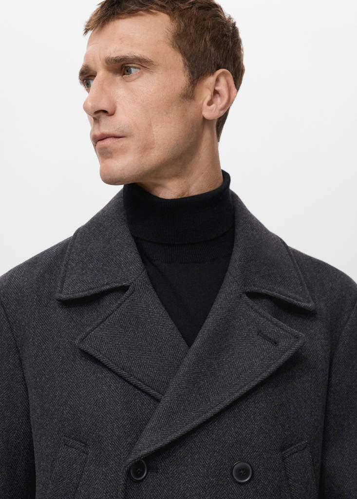 Short double-breasted wool coat — Product image 16 of 20